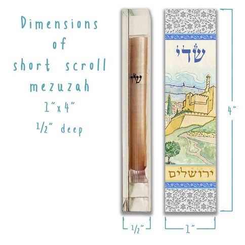 Lace Jerusalem Mezuzah