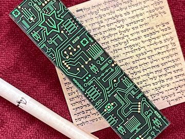 Circuit Board Mezuzah by Mickie Caspi