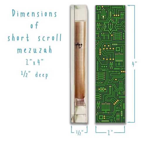 Circuit Board Mezuzah by Mickie Caspi