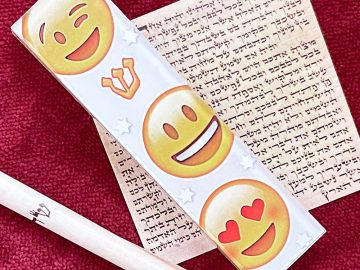 Smiley Stars Mezuzah