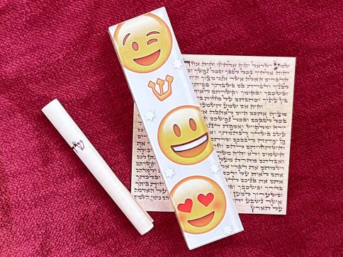 Smiley Stars Mezuzah