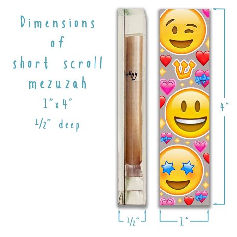 Smiley Hearts Mezuzah