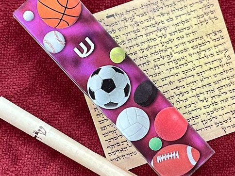 Purple Sports Mezuzah