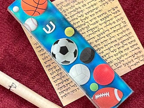 Blue Sports Mezuzah