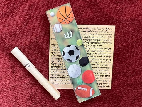 Green Sports Mezuzah