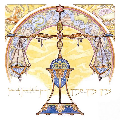 Lawyers Creed Nouveau Art Professions Gift by Mickie Caspi SUNRISE