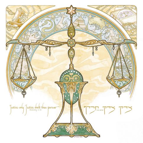 Lawyers Creed Nouveau Art Professions Gift by Mickie Caspi SEAGLASS