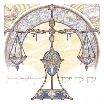Lawyers Creed Nouveau Art Professions Gift by Mickie Caspi TWILIGHT