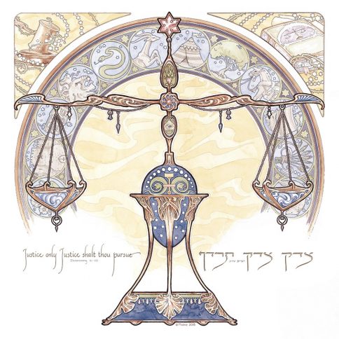 Lawyers Creed Nouveau Art Professions Gift by Mickie Caspi TWILIGHT