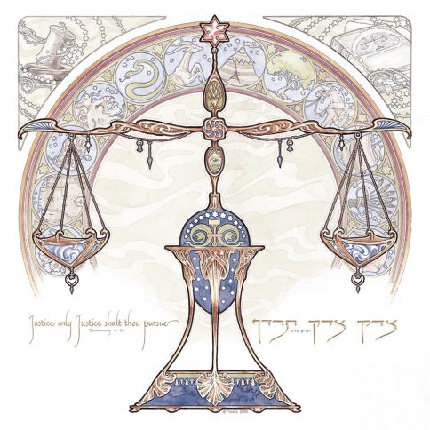 Lawyers Creed Nouveau Art Professions Gift by Mickie Caspi PEARL