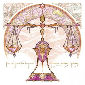 Lawyers Creed Nouveau Art Professions Gift by Mickie Caspi BERRY