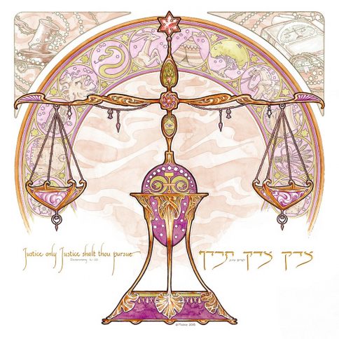 Lawyers Creed Nouveau Art Professions Gift by Mickie Caspi BERRY