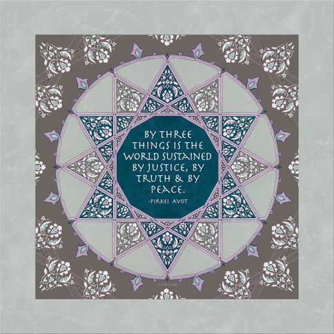 Pirkei Avot Wall Art by Mickie Caspi BLUE