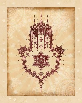 Hamsa Fine Art Print Wall Art ANTIQUE