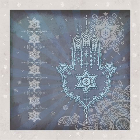 Hamsa Seven Blessings Wall Art DUSK