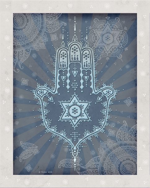 Hamsa Fine Art Print Wall Art DUSK