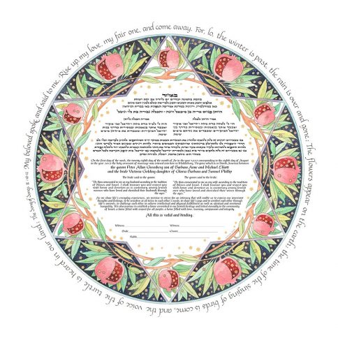 Pomegranates Giclee Ketubah