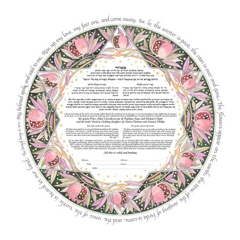 Pomegranates Giclee Ketubah