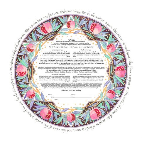 Pomegranates Giclee Ketubah