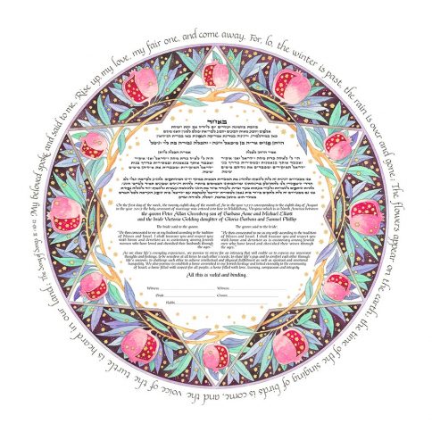 Pomegranates Giclee Ketubah