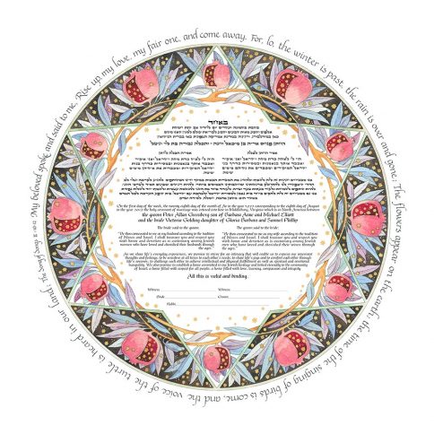 Pomegranates Giclee Ketubah