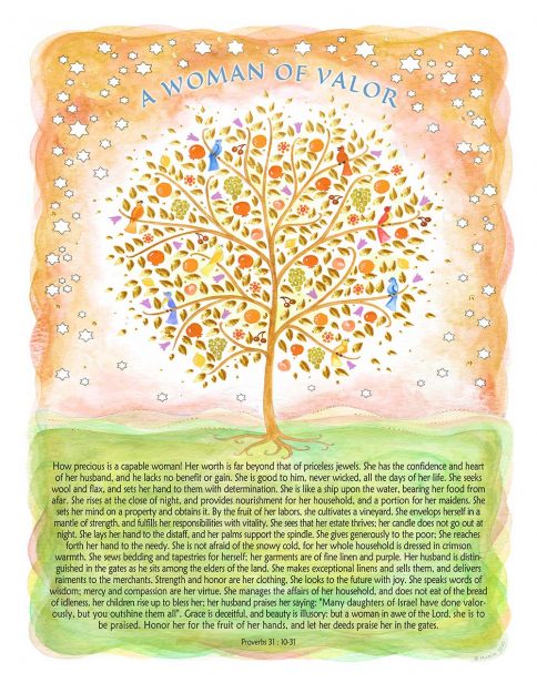 Woman of Valor Tree of Life ORANGE