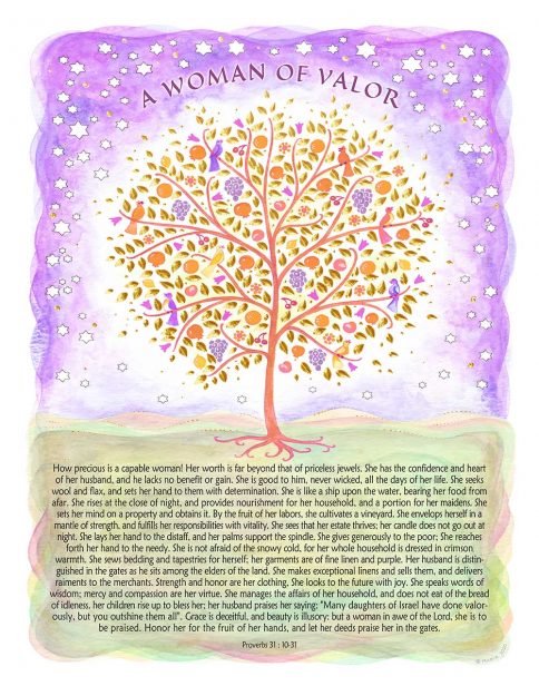 Woman of Valor Tree of Life VIOLET