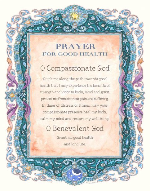 Prayer for Good Health Parchment by Mickie ENGLISH