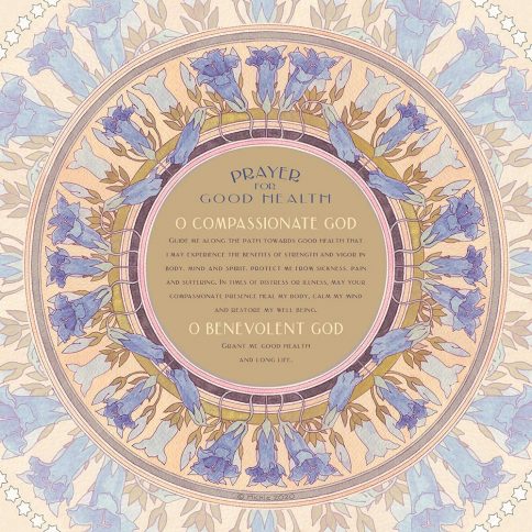 Prayer for Good Health Art Nouveau by Mickie ENGLISH