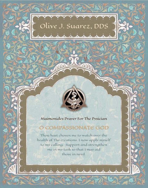 Personalized Dentist Graduate Persian Gift by Mickie Caspi Seafoam