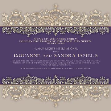 Personalized Honoree Scroll Gift by Mickie Caspi Aubergine