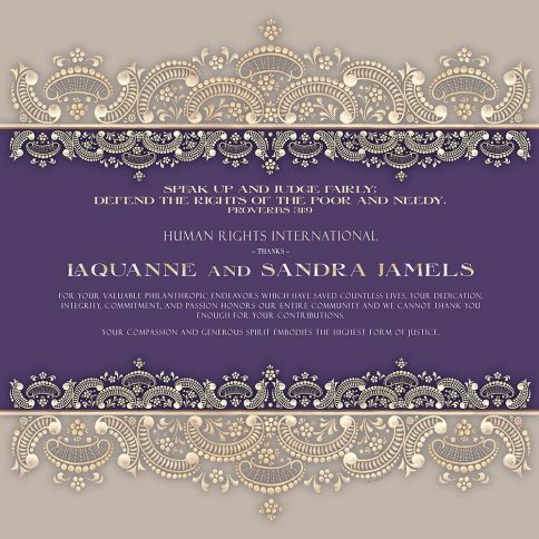 Personalized Honoree Scroll Gift by Mickie Caspi Aubergine