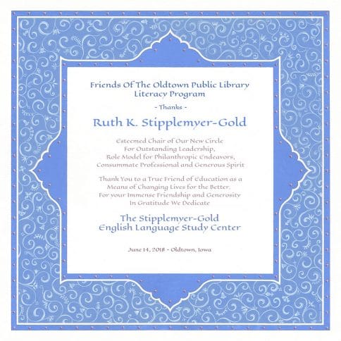 Personalized Honoree Presentation Persian Silk Gift by Mickie Caspi Cobalt