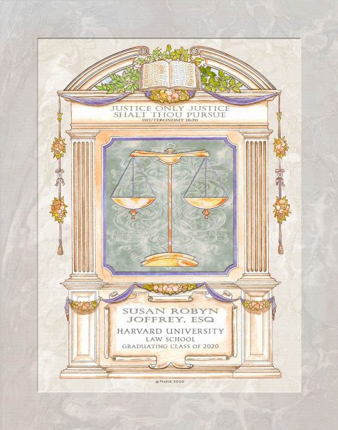 Personalized Lawyers Creed Graduate Justice Linen