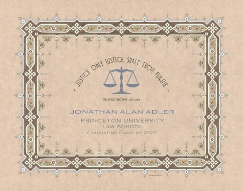 Personalized Lawyers Creed Graduate Parchment Bark