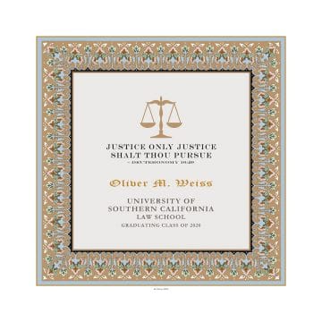 Personalized Lawyers Creed Graduate Diploma Tawny