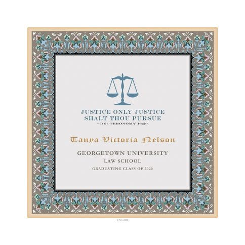 Personalized Lawyers Creed Graduate Diploma Taupe