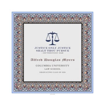Personalized Lawyers Creed Graduate Classic Grey