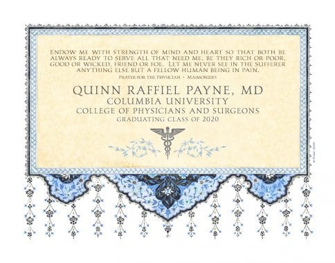 Personalized Doctors Prayer Arabesque Pond