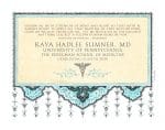 Personalized Doctors Prayer Arabesque Aqua