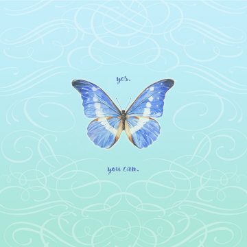 Personalized Bat Mitzvah Butterfly by Mickie Caspi Yes You Can
