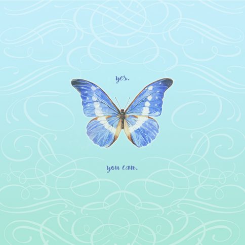 Personalized Bat Mitzvah Butterfly by Mickie Caspi Yes You Can