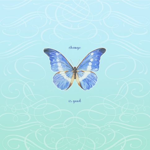 Personalized Bat Mitzvah Butterfly by Mickie Caspi Change is Good