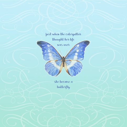 Personalized Bat Mitzvah Butterfly by Mickie Caspi She Became