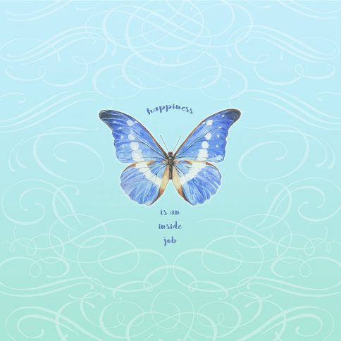 Personalized Bat Mitzvah Butterfly by Mickie Caspi Happiness