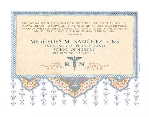 Personalized Nurse Prayer Floral Arabesque Mist