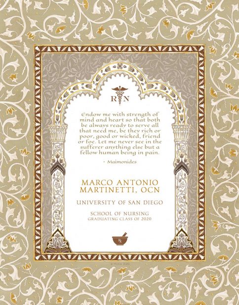 Personalized Nurse Graduate Columns Tawny