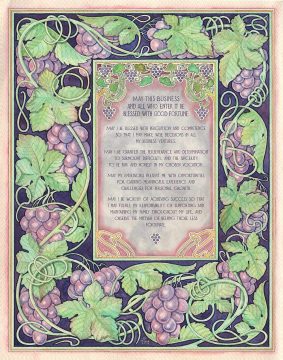 Business Blessing Vineyard Custom Giclée by Mickie Caspi