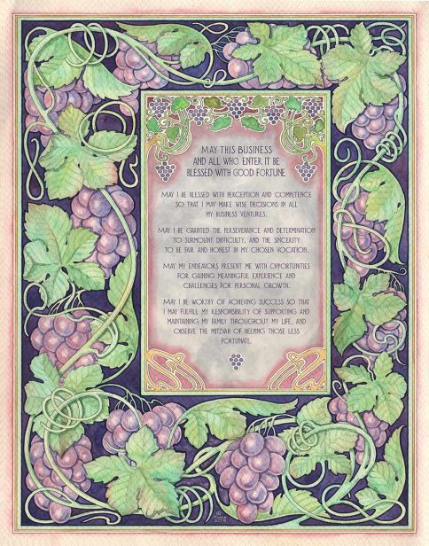 Business Blessing Vineyard Custom Giclée by Mickie Caspi