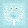Custom Heart Family Tree Baby Boy Baby Blue by Mickie Caspi